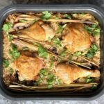 Ninja Combi kepta vištiena ir traškūs ryžių troškiniai