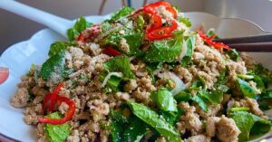 Thai Chicken Larb Salad Recipe (Larb Gai) - So Fresh,