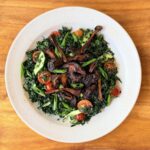 Hawaiian-Style Kale Salad with Shoyu Mushrooms