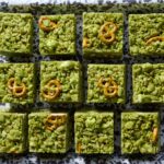 Fancy Crispy Rice Treats with Matcha and Pretzels from Bake